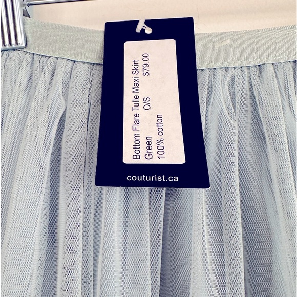 MINT GREEN MIDI/MAXI SKIRT - Picture 2 of 4